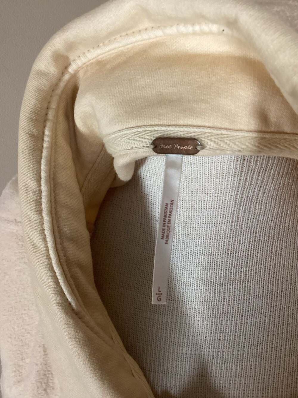 Free People Ruby Jacket Fleece Shacket in Peach, Size Large