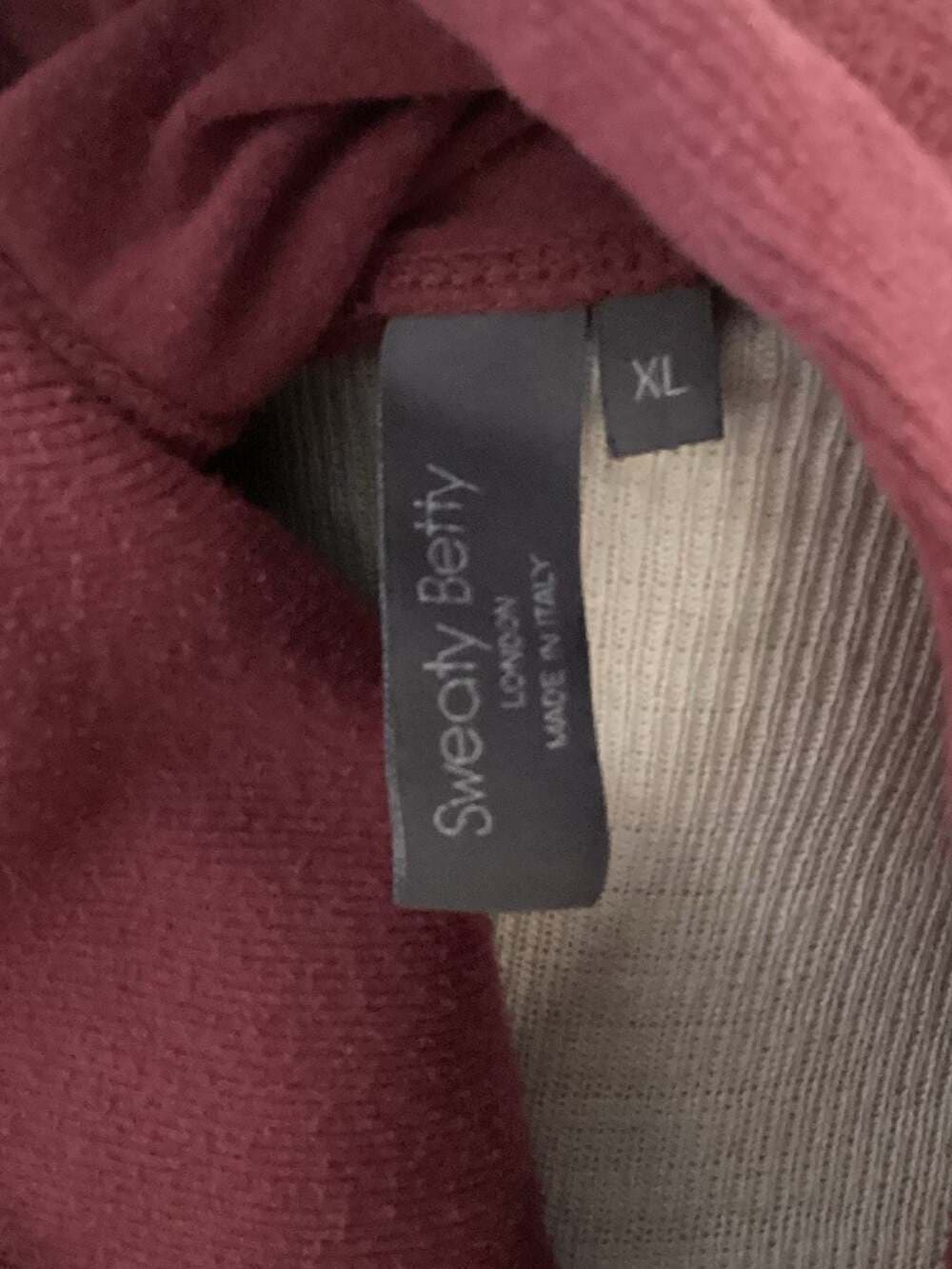 Sweaty Betty Harmonise Luxe Fleece Hoodie XL Maroon