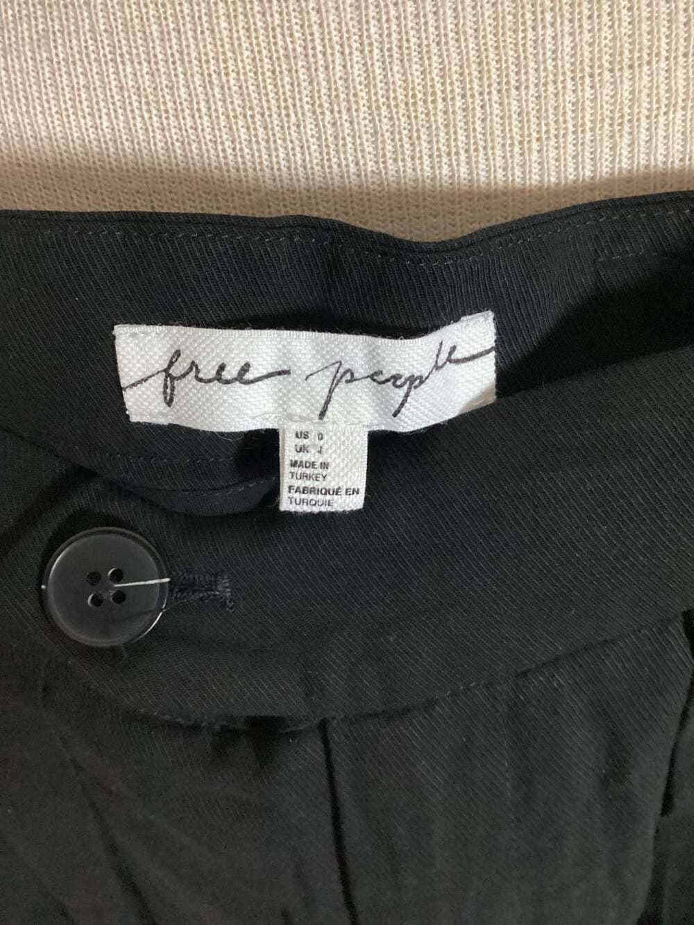Free People Buckle Back Wide-Leg Pleated Trousers Size 0