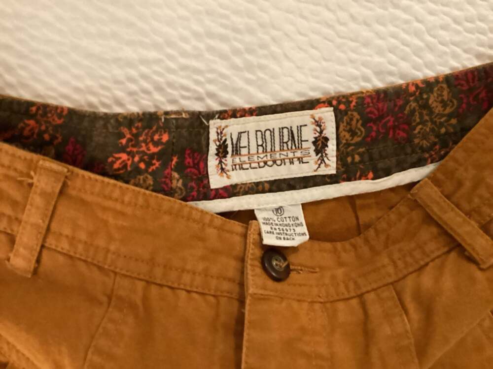 Melbourne Elements Vintage High Waisted Pleated Tapered Pants Size 10 Burnt Oran