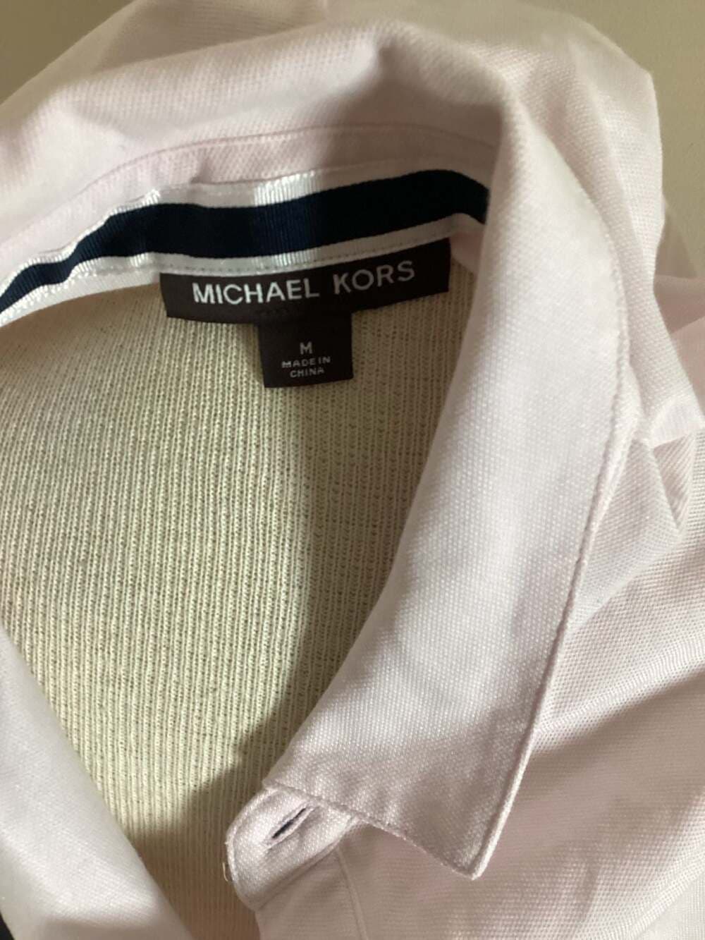Michael Kors Men's Light Pink Short Sleeve Polo Shirt Size M