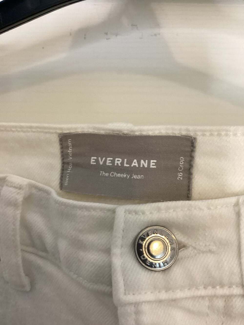 Everlane The Cheeky Jean Crop in White