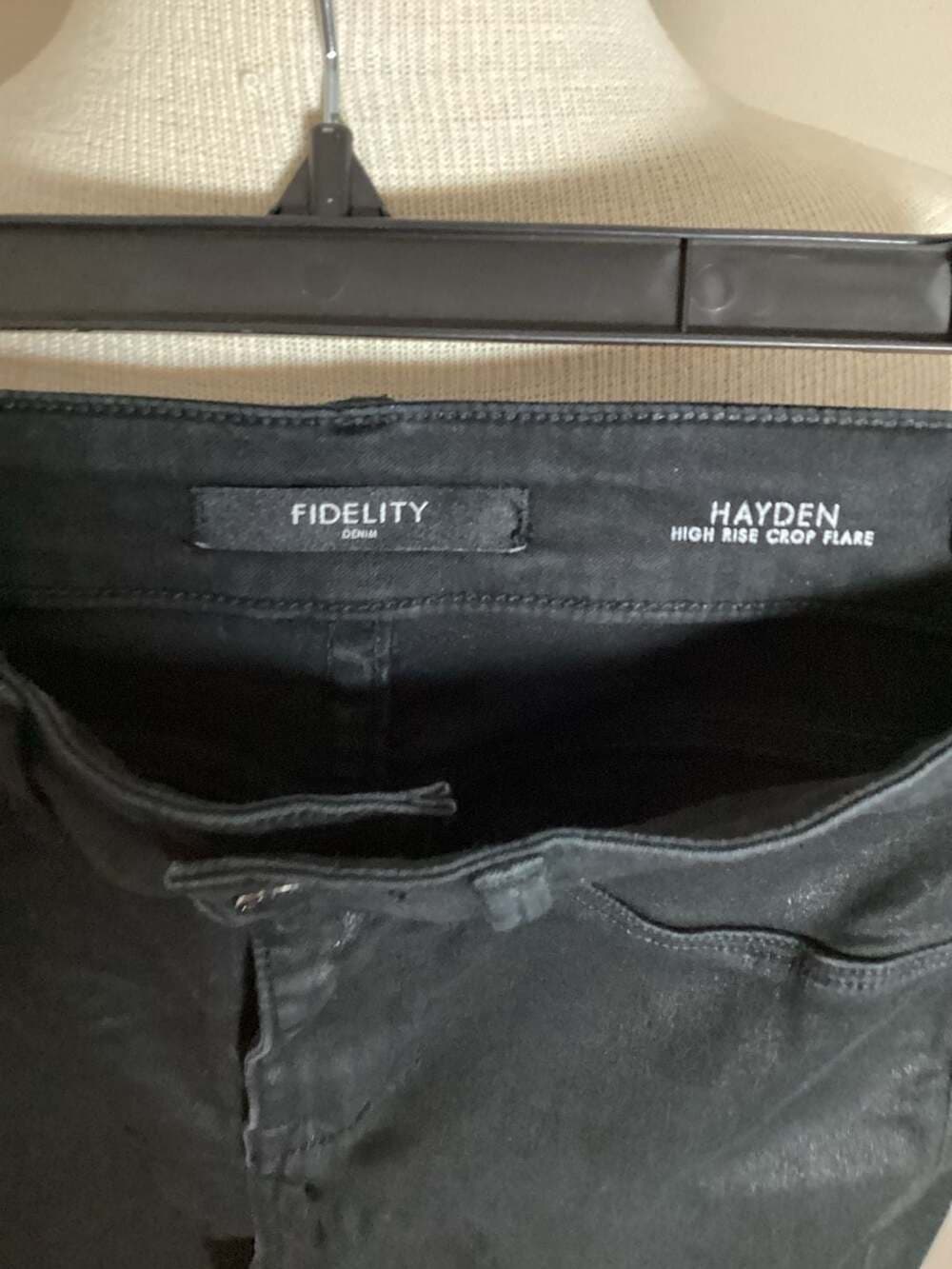 Fidelity Denim Hayden High Rise Crop Flare Jeans Size 26