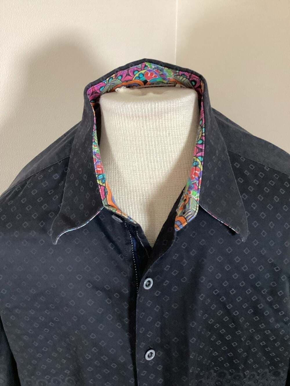 Robert Graham Men's Long Sleeve Button Down Shirt Geometric Pattern Size XL
