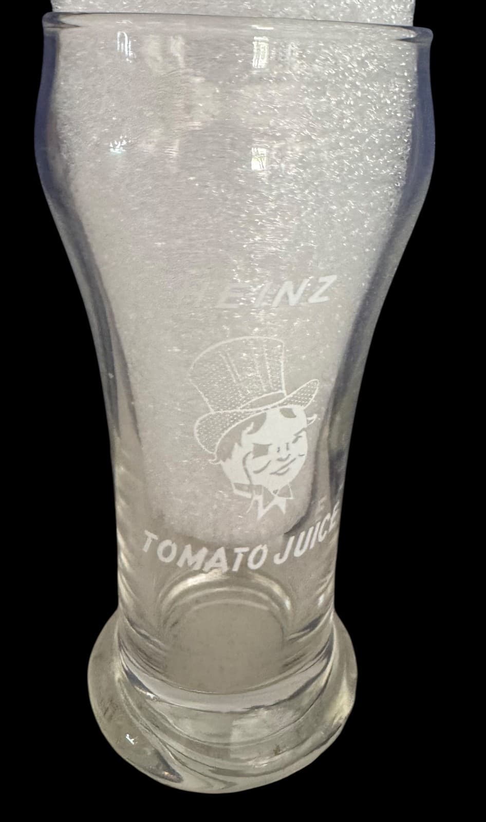 Vintage Heinz Tomato Juice Glass Advertising 1950’s Tomato Man