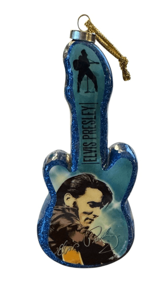 Blue Guitar Elvis Ornament