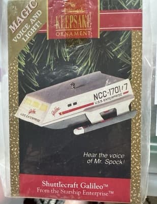 1992 Hallmark Keepsake Star Trek SHUTTLECRAFT GALILEO Christmas Ornament NIB