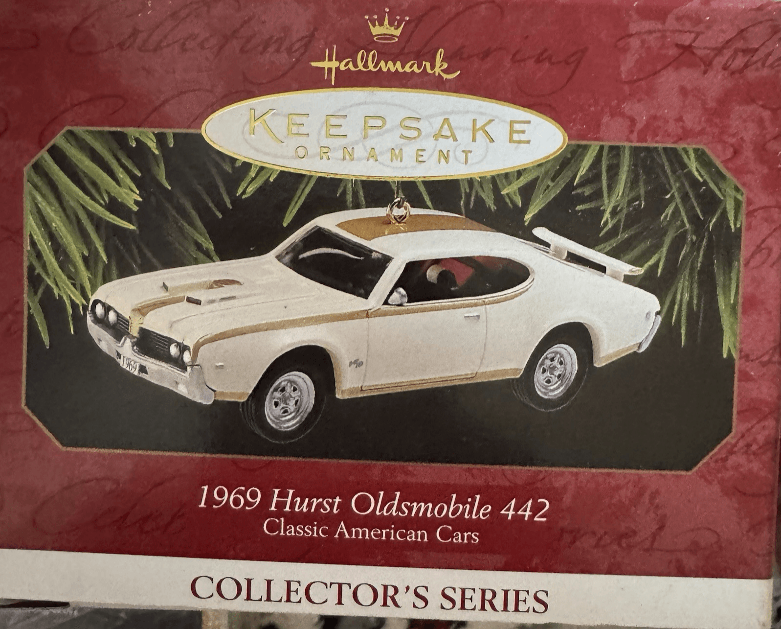 Hallmark Keepsake 1969 Hurst Oldsmobile 442 Car Ornament #7 Collectors Club NIB
