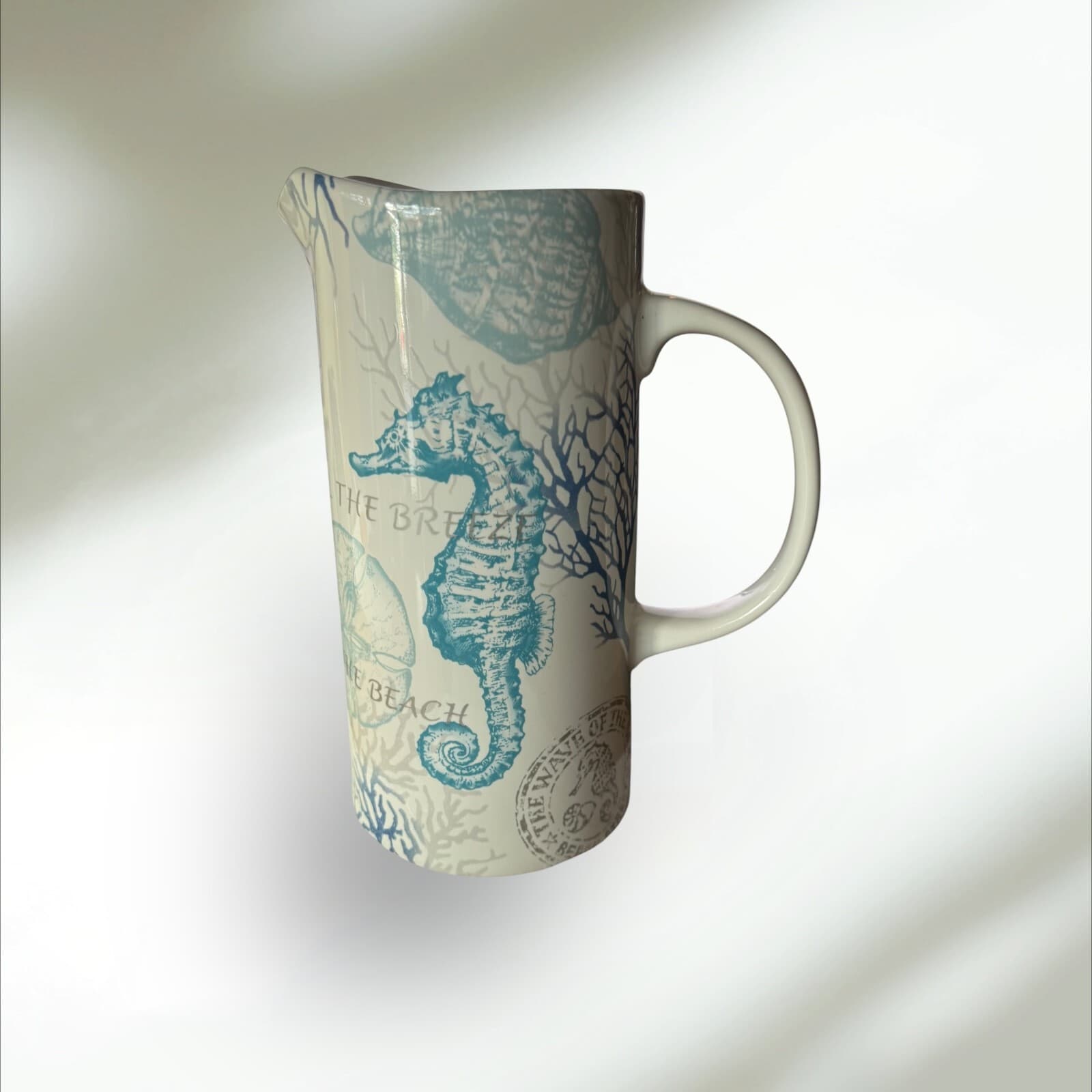 222 Fifth Coastal Breeze Blue Pitcher
