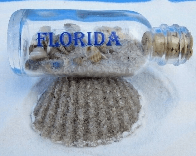 Genuine Florida Bottle of Sand & Shells