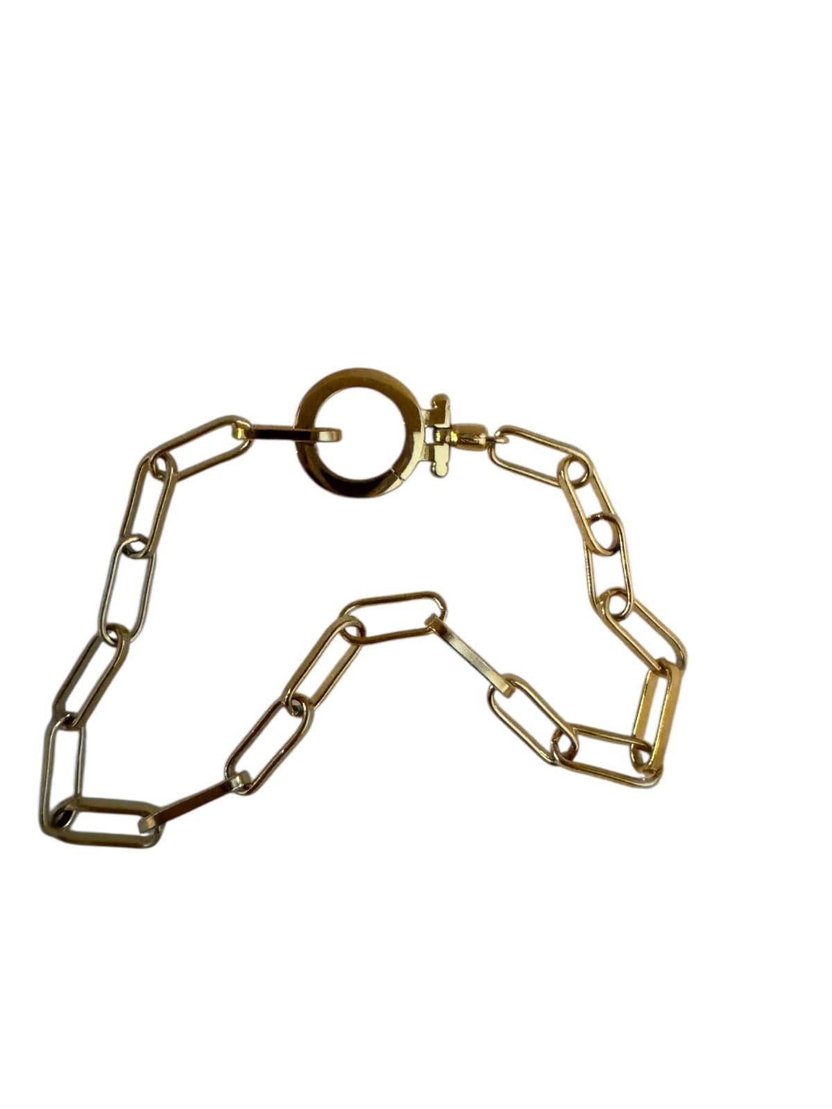 Goldtone Paper Clip Bracelet Olivia Jewelry
