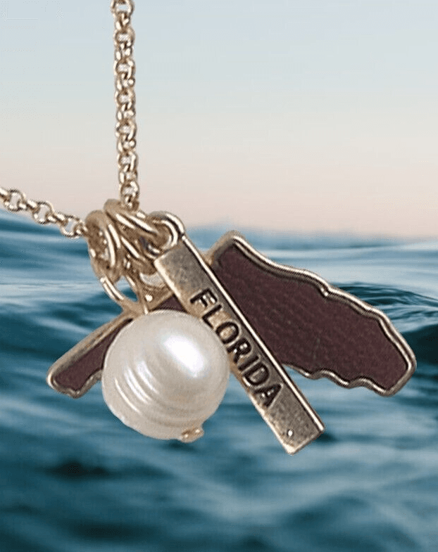 Florida Necklace Florida Charms w/pearl