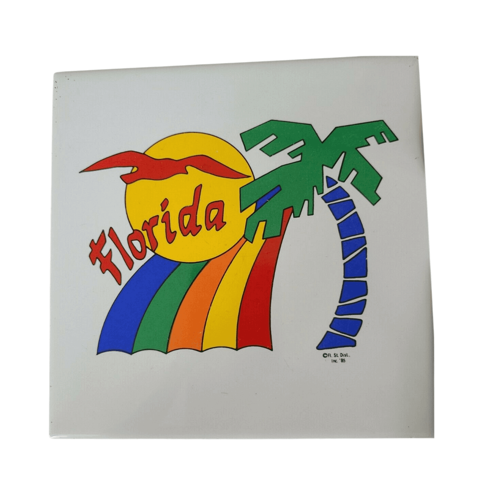 Vintage Florida Tile Trivet 6" x 6"