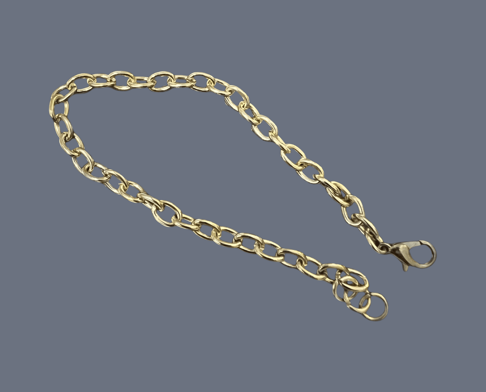 Fashion Goldtone Charm Bracelet 7"