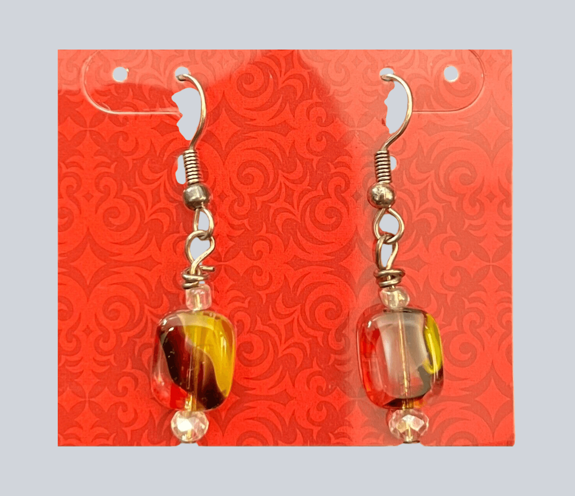 Vintage Multi Color Oblong Earrings
