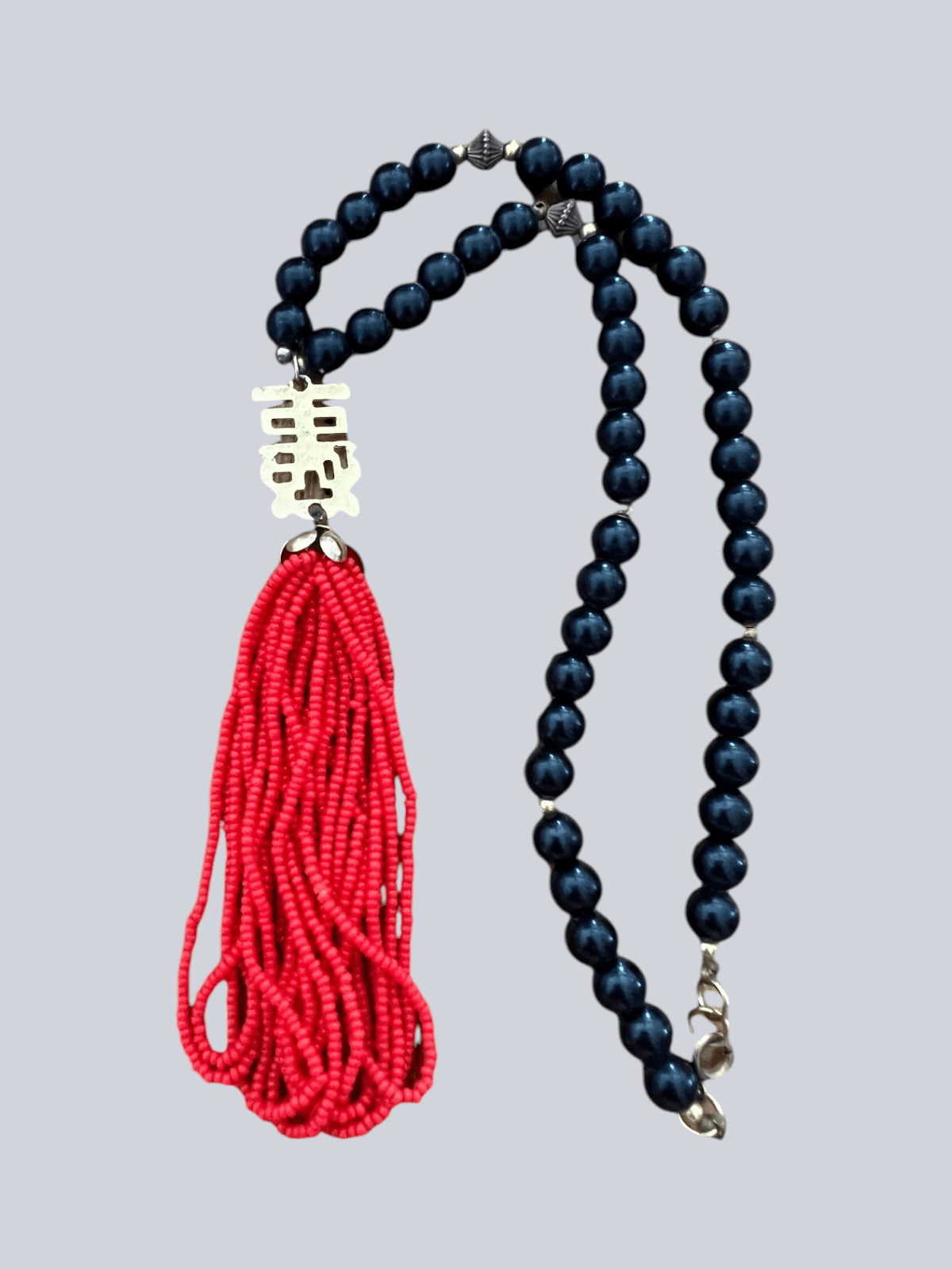 Fashion Jewelry Black Beads Acrylic with Oriental Charm