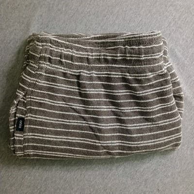 ONIA Towel Terry Shorts Men's Medium Gray Brown White Striped