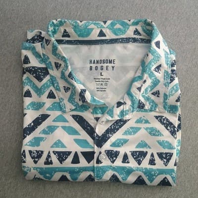 Handsome Bogey Performance Golf Jersey Mens Large Southwest Pattern Strechy