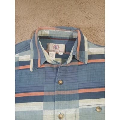 Territory Ahead Mens Shirt Medium Blue Flannel Long Sleeve Shirt Southwestern