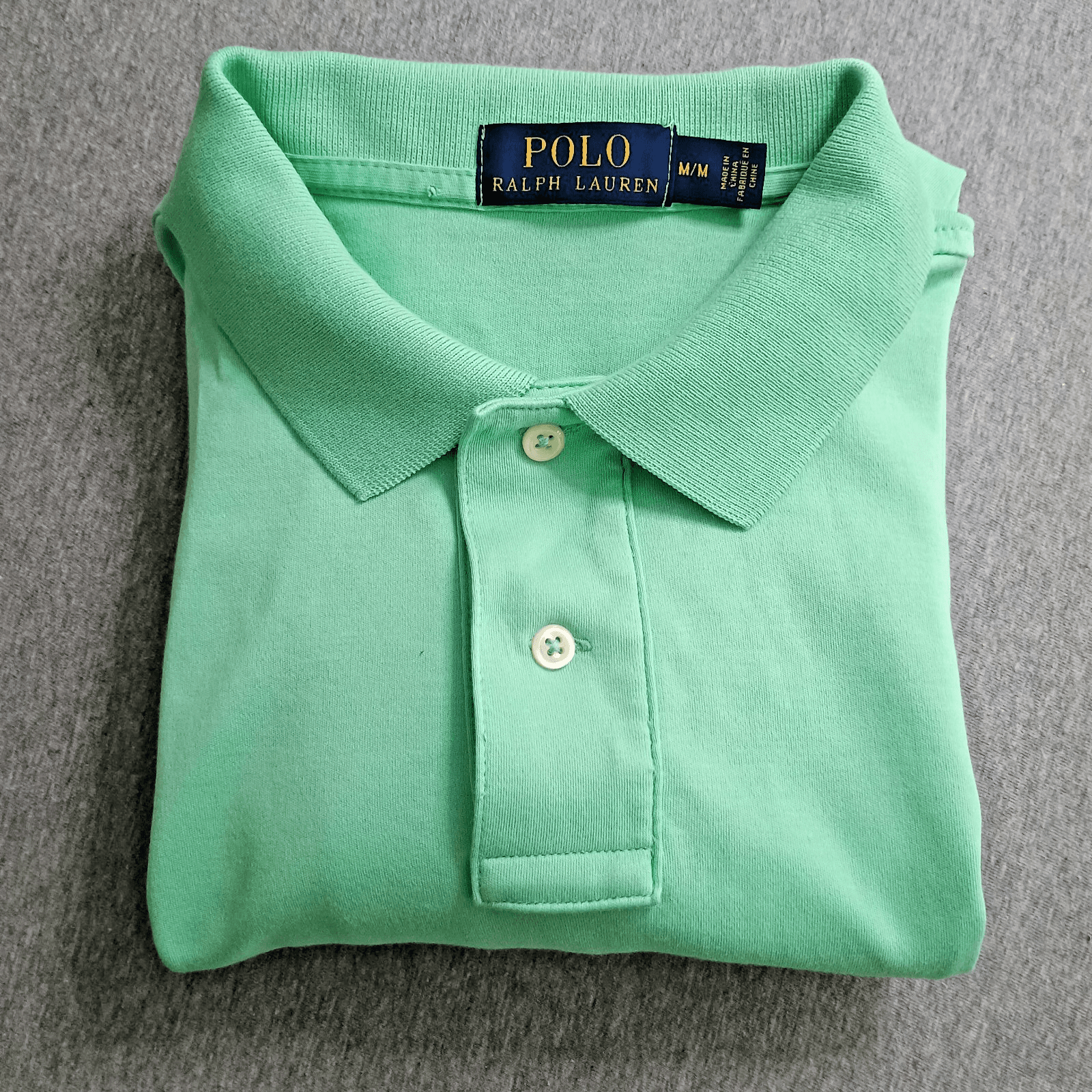 Polo Ralph Lauren Polo Mens M LimeGreen Short Sleeve Shirt Pink Pony Preppy Soft