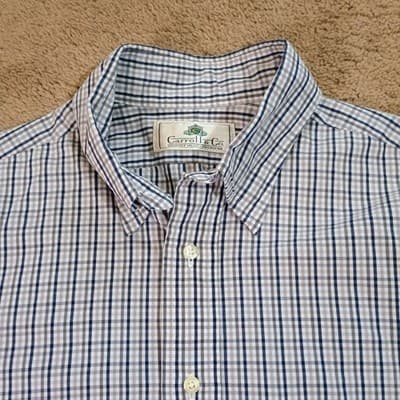 Carroll and Company Button Up Shirt Mens 14-30 Cottagecore Preppy Shirt USA