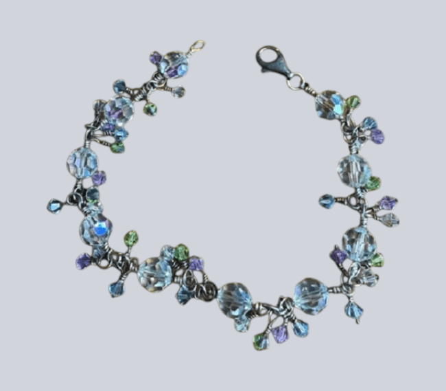 Vintage Crystal Bracelet 8"
