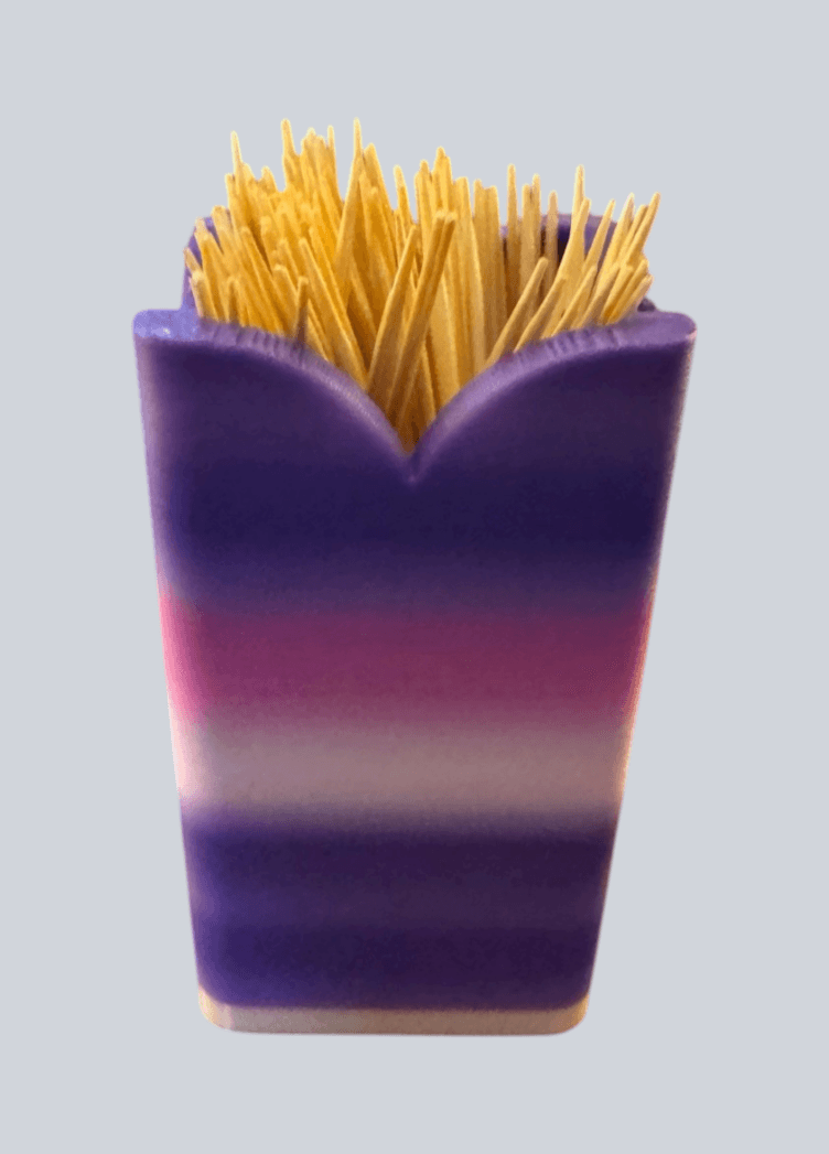 3D Printed Toothpick Holder Lavender & Pink
