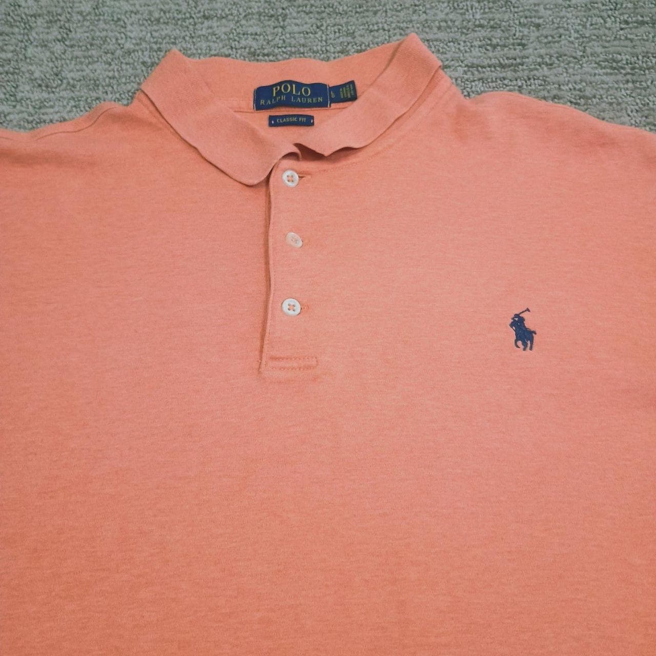 POLO RALPH LAUREN ORANGE LARGE MEN'S SHORT SLEEVE