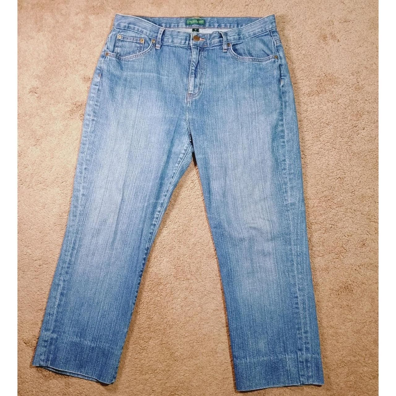 RALPH LAUREN JEAN WOMENS 14 DENIUM STRAIGHT LEG WEAR FITS 34 X 25