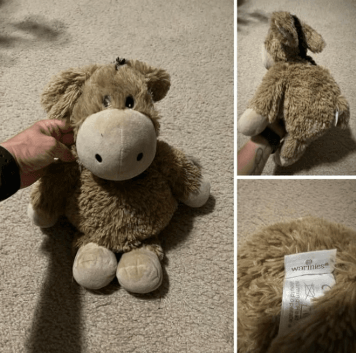 Warmies Full Size Donkey Plush Toy Brown