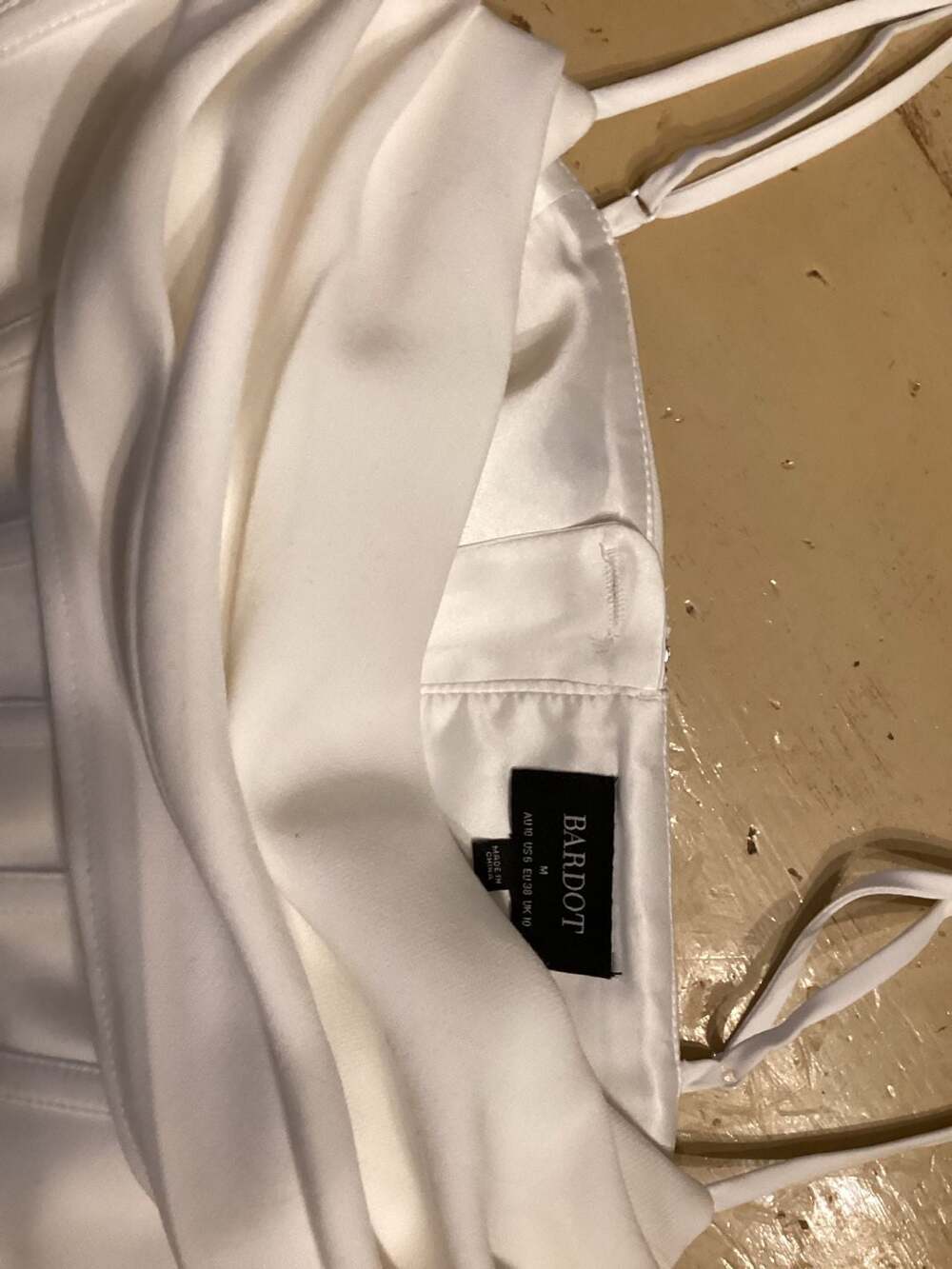 Bardot Jocosa Cowl Neck Corset Top White Size 6