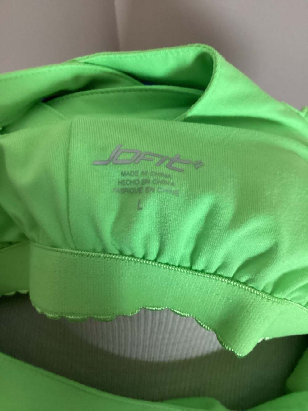 Jofit Women's Tennis Golf Set Neon Green Purple Tank Top & Pleated Skort Size L