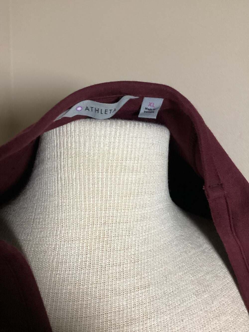 Athleta En Route Short Sleeve Fit & Flare Dress Burgundy XL