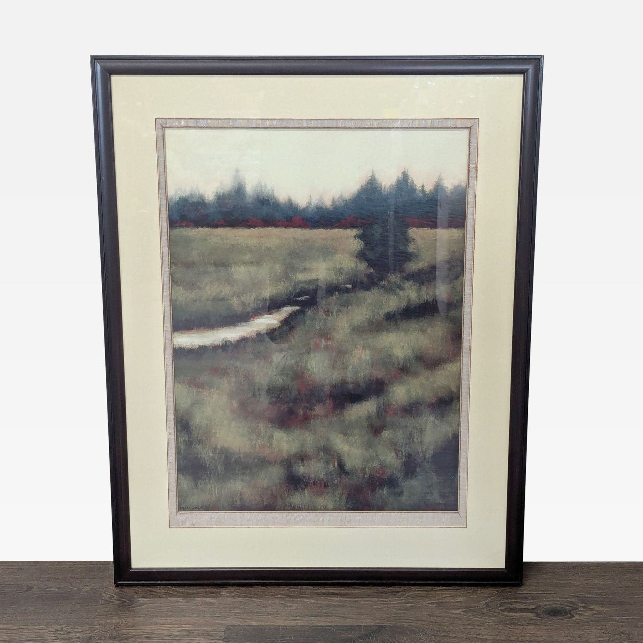 Framed Landscape Print Lazt River II by Rita Vindedzis