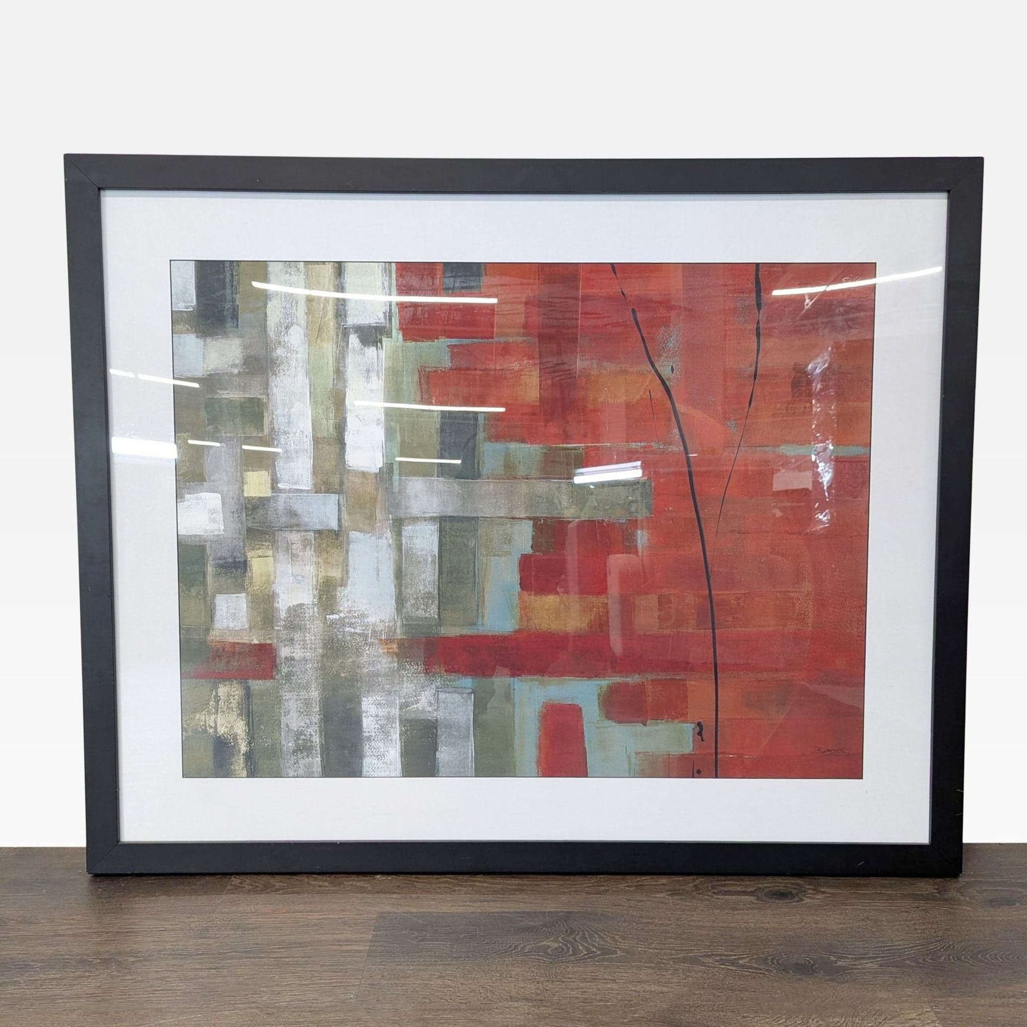 “Transcending” Contemporary Abstract Framed Art Print by Bellows