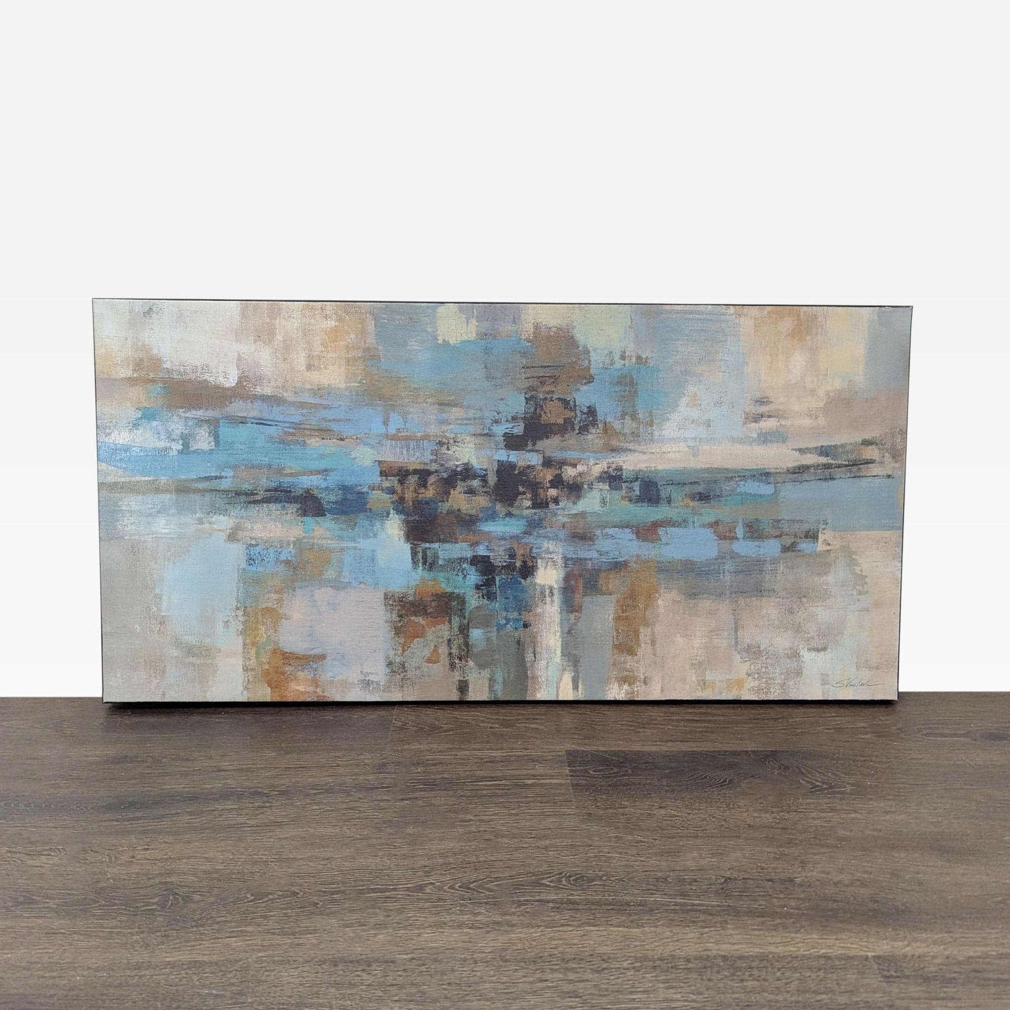 Silvia Vassileva “Morning Fjord” Abstract Landscape Canvas Giclee
