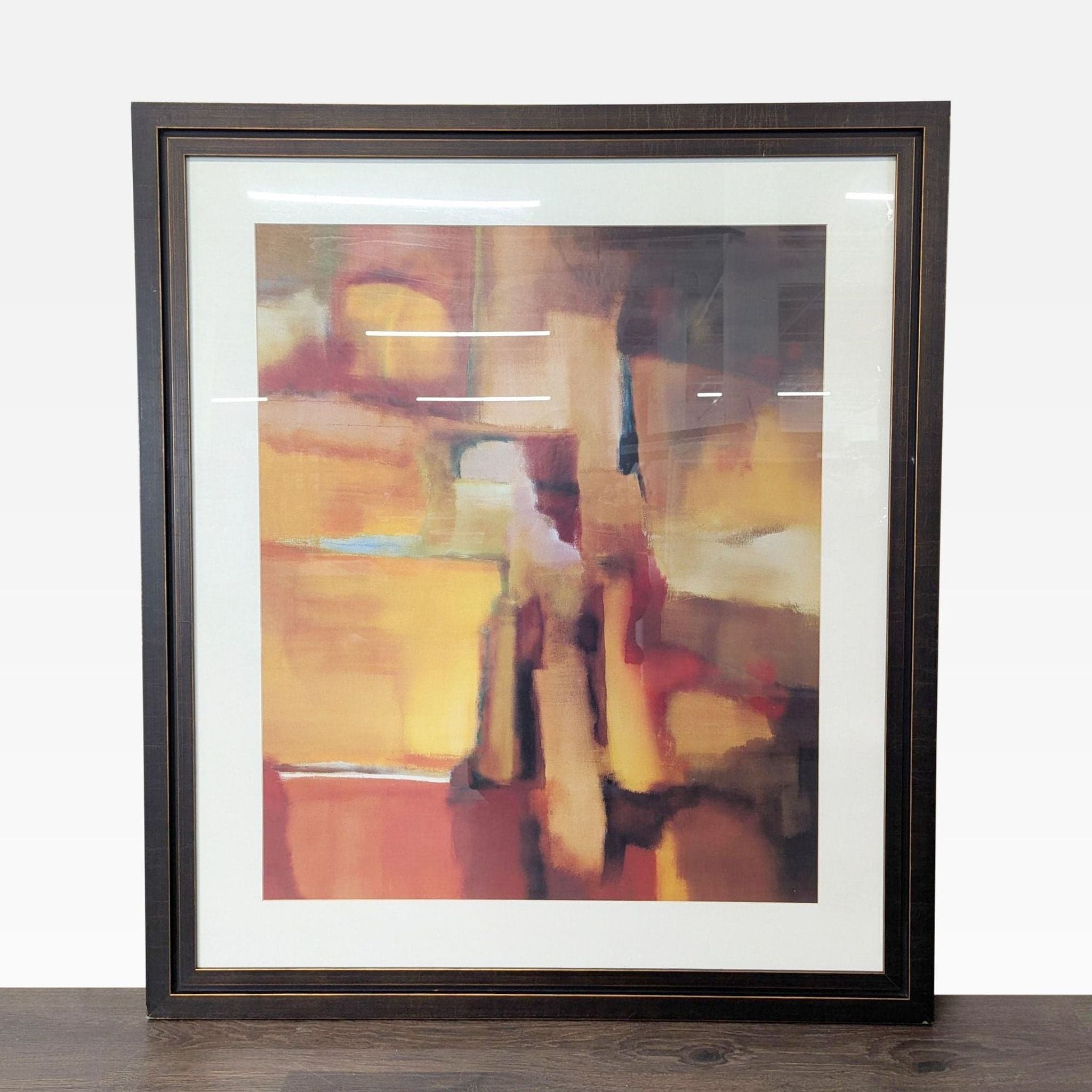 Nancy Ortenstone “Harmonies of Space” Abstract Framed Art Print - Warm Tones