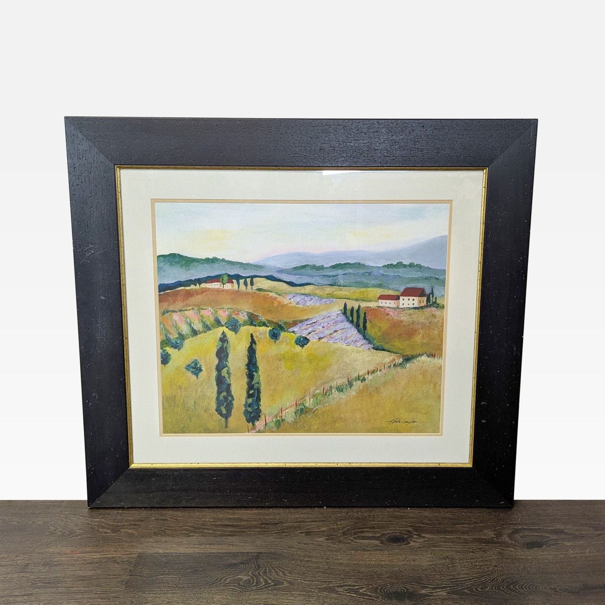 Kris Taylor Framed Landscape Painting “ Daydreams In Tuscany”