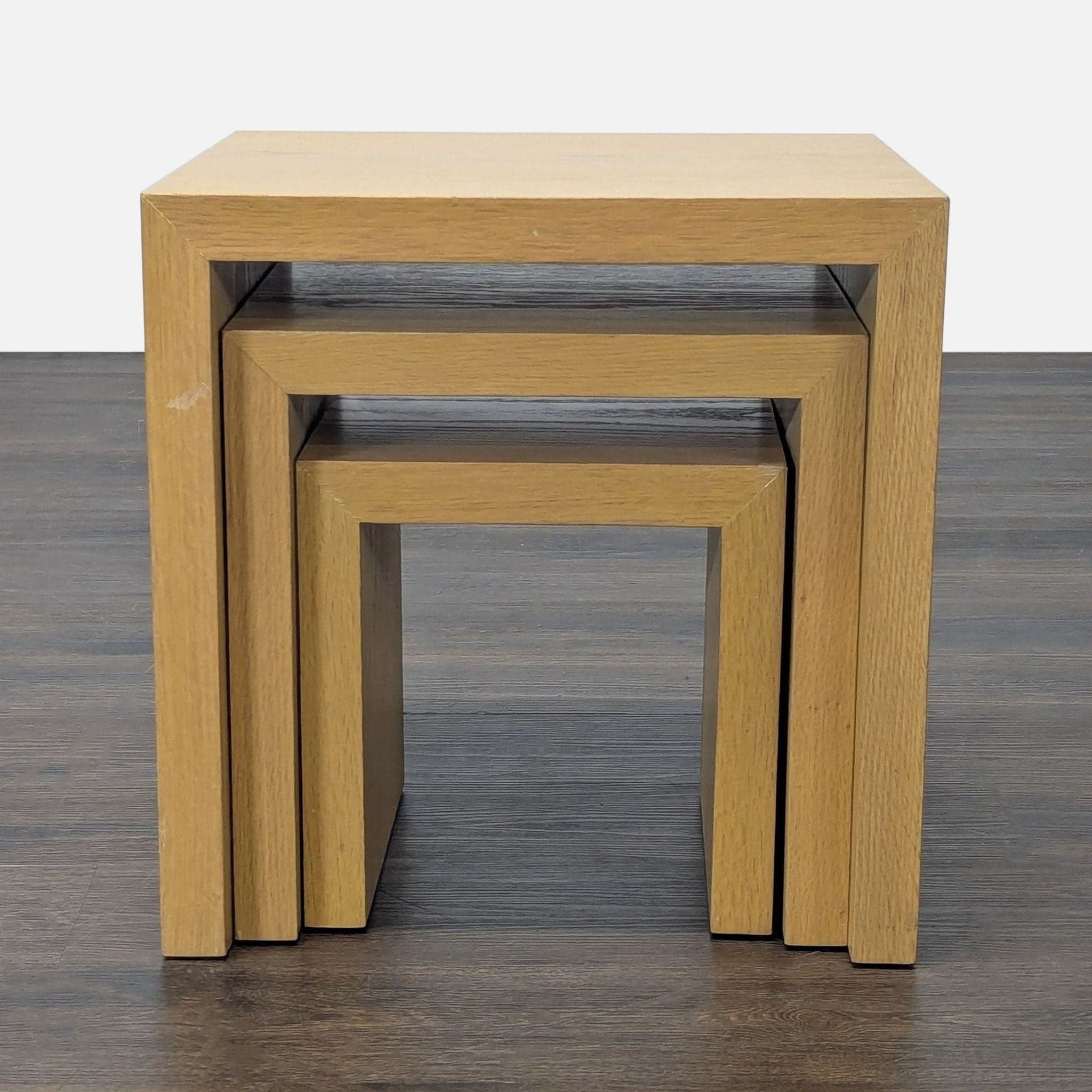 Set of Three Wood Nesting Tables
