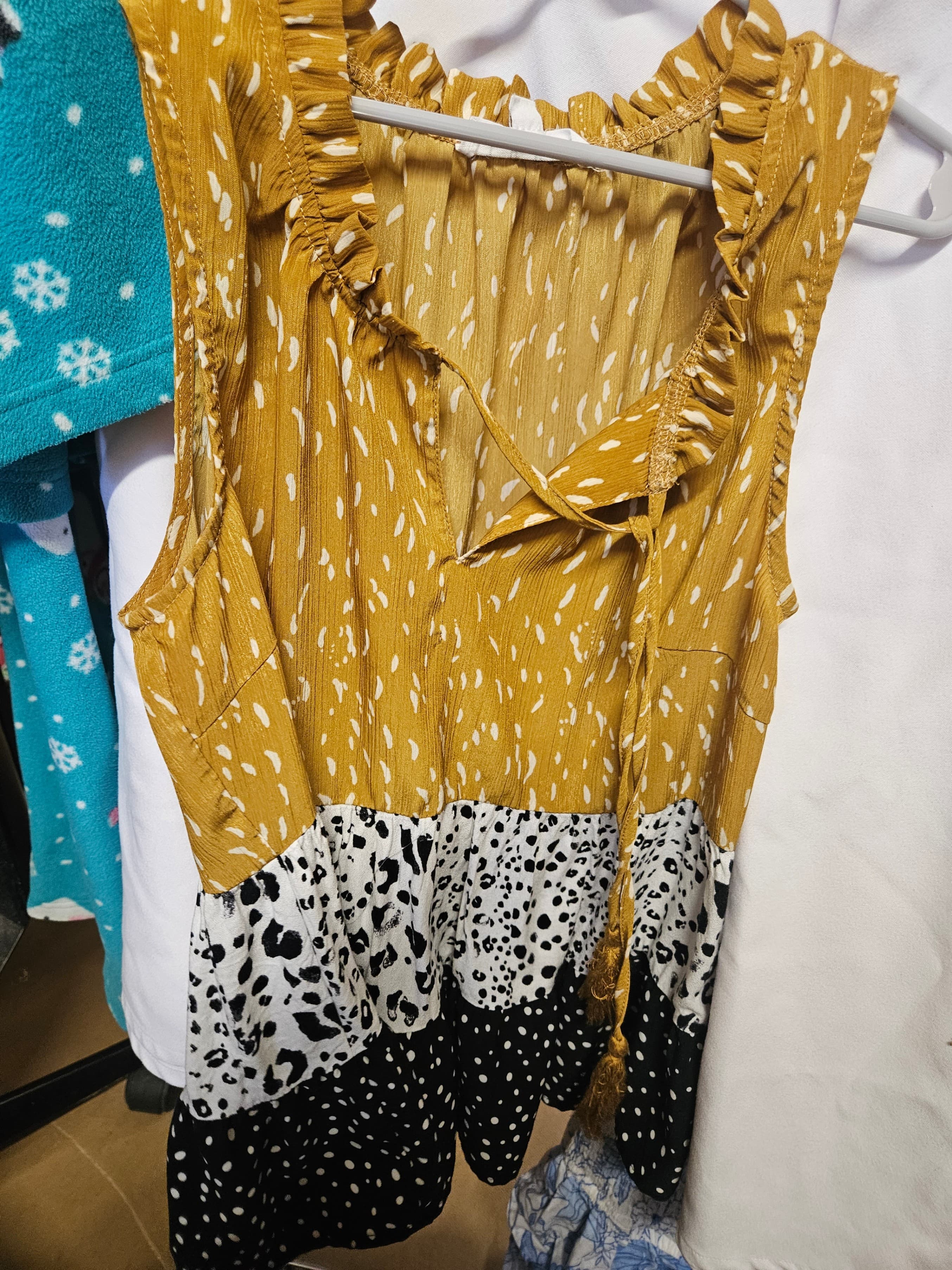 THML Sleeveless Ruffle Dress XS Multicolor