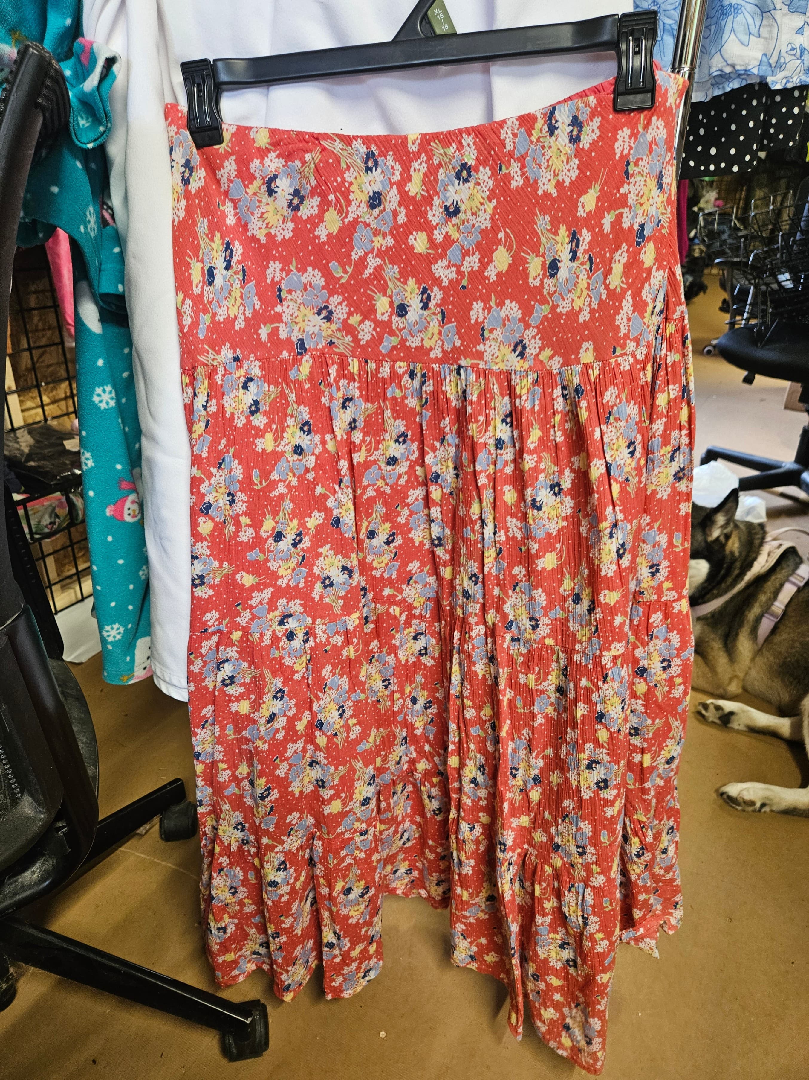 Chaps Floral Maxi Skirt Size L