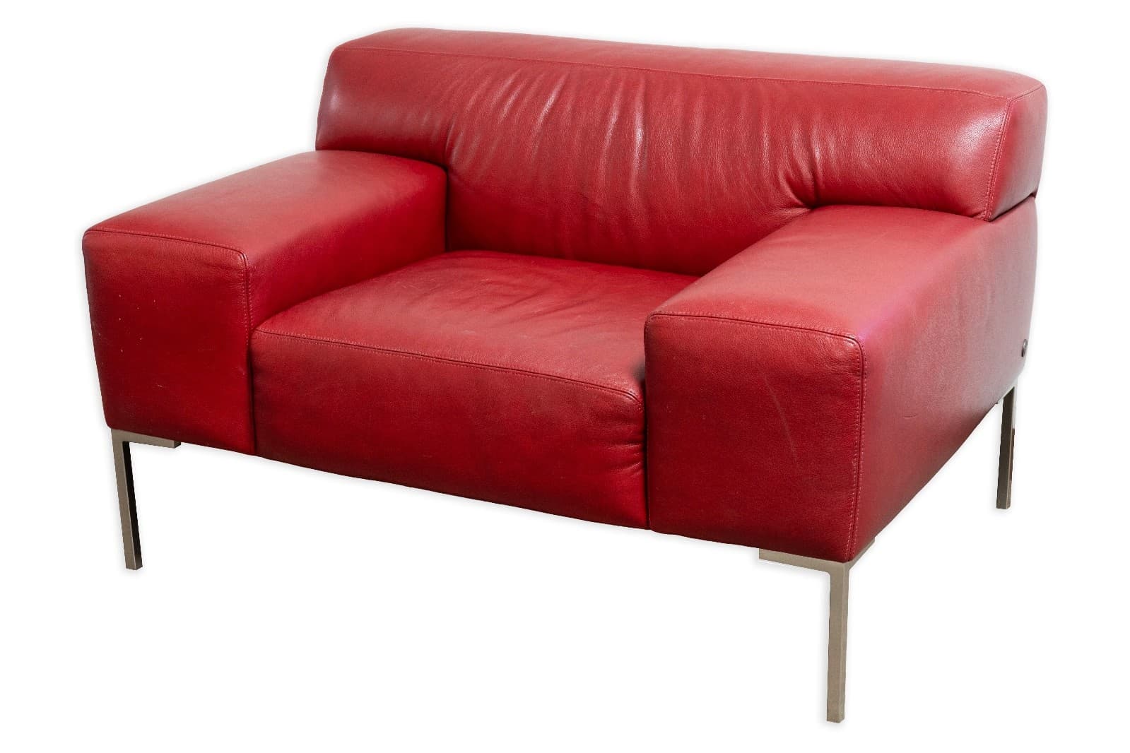 Contemporary Post Modern American Leather Red Tuscany Chair