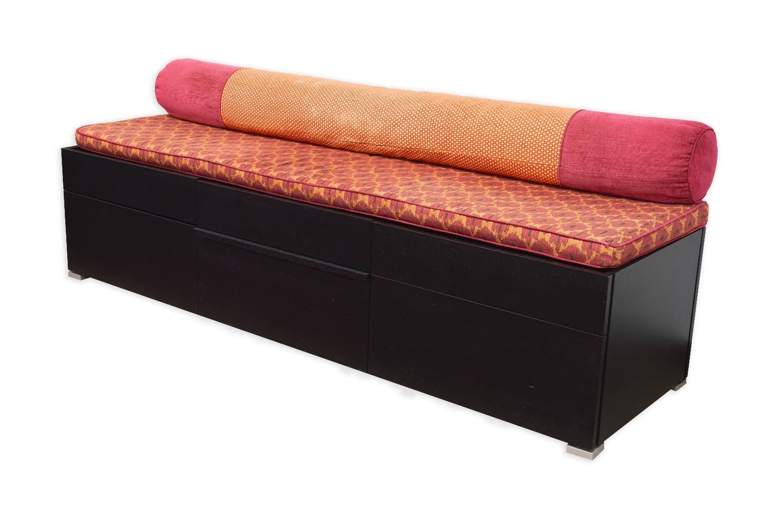 Flou 6 Drawer Lipari Dresser With Upholstered Cushioned Seat And Pillow