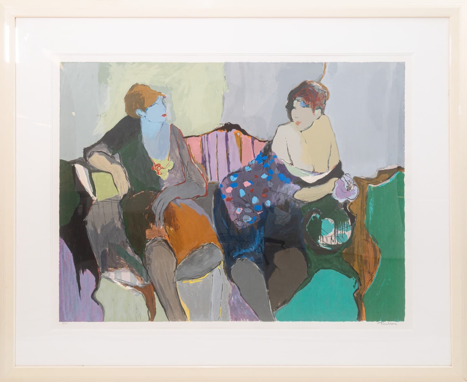 Itzchak Tarkay - Temptation, 1990 Signed Contemporary Serigraph on Paper 2/300