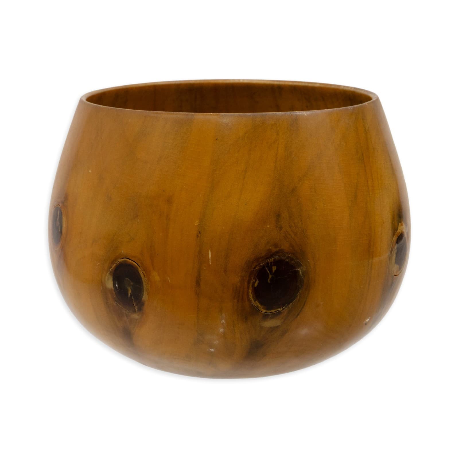 Todd Campbell Untitled Hand Turned Wood Bowl c. 1990s Signed Maui Hawaii