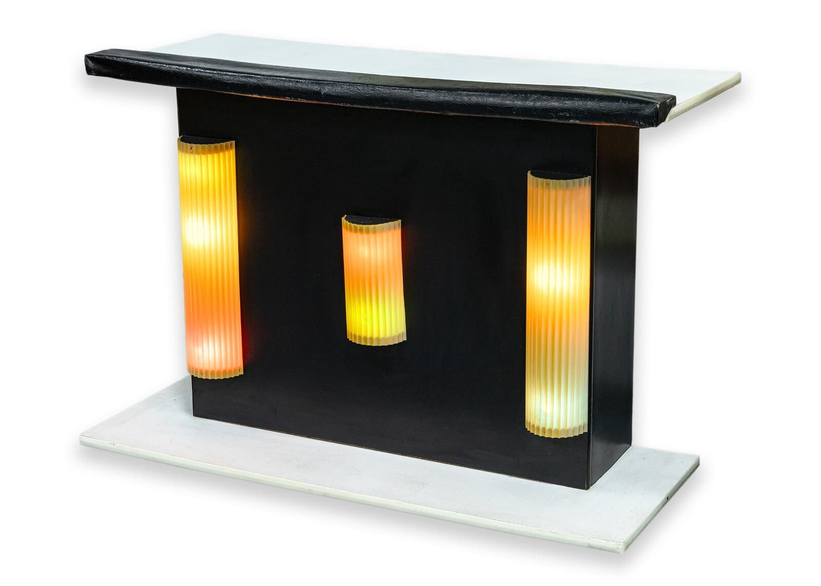 Vintage Handmade Light-Up Freestanding Dry Bar