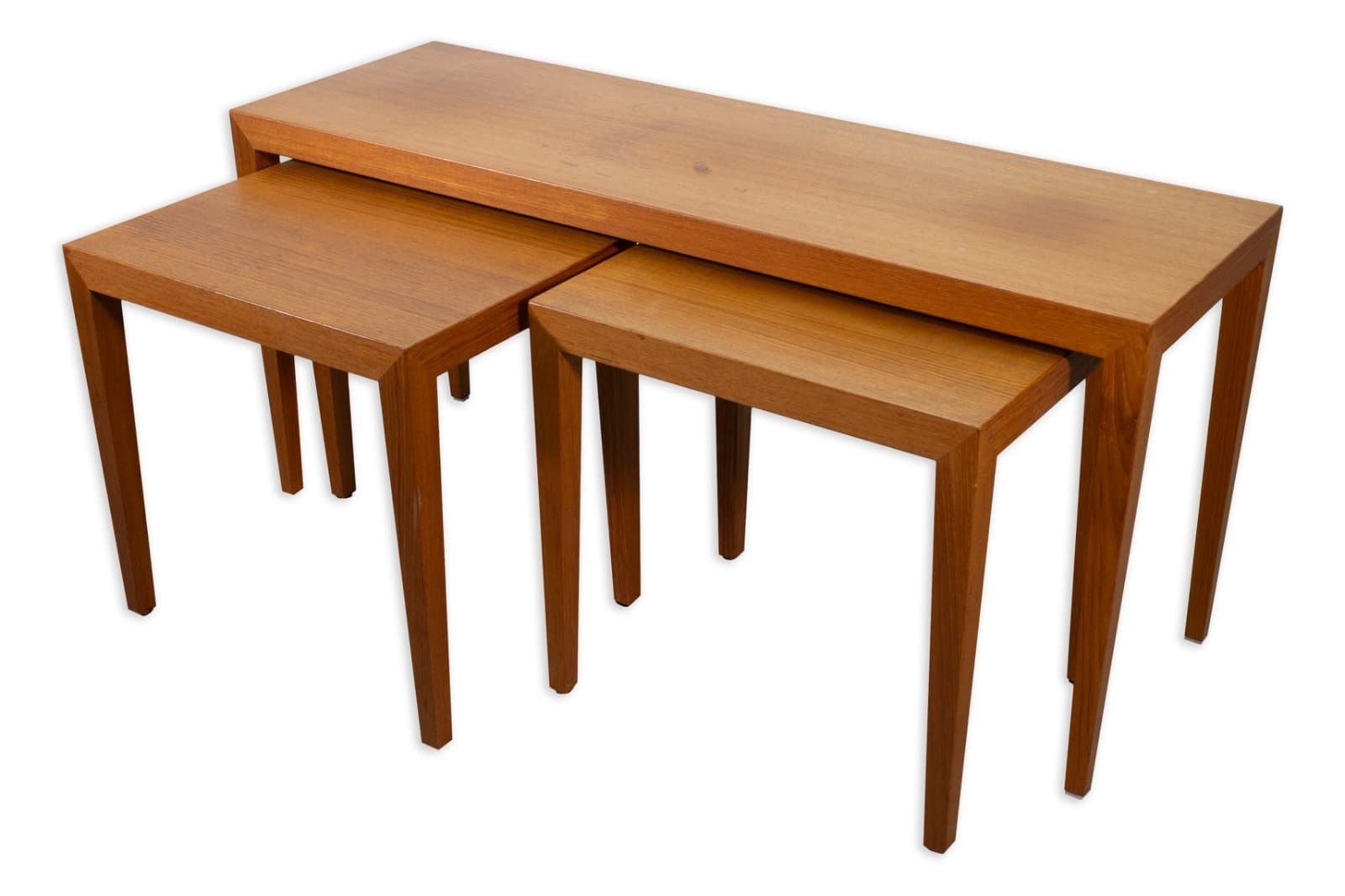 Set Of 3 Severin Hansen For Haslev Mobelsnedkeri Vintage Danish Nesting Tables