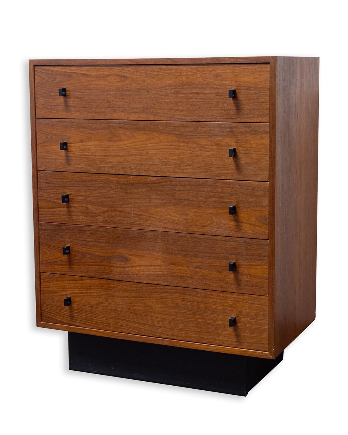 Vintage 1970s Mid Century Modern Inter Continental Design Teak 5 Drawer Dresser