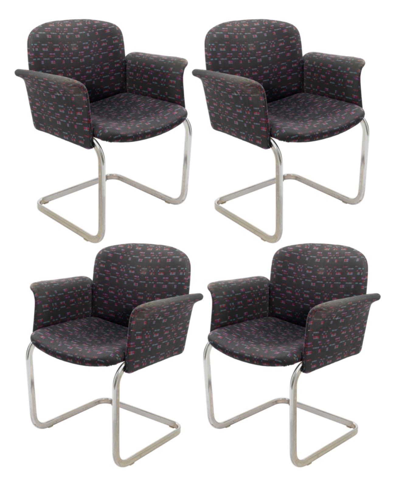 Set Of 4 Mid Century Modern Tri-Mark Designs Dining Chairs