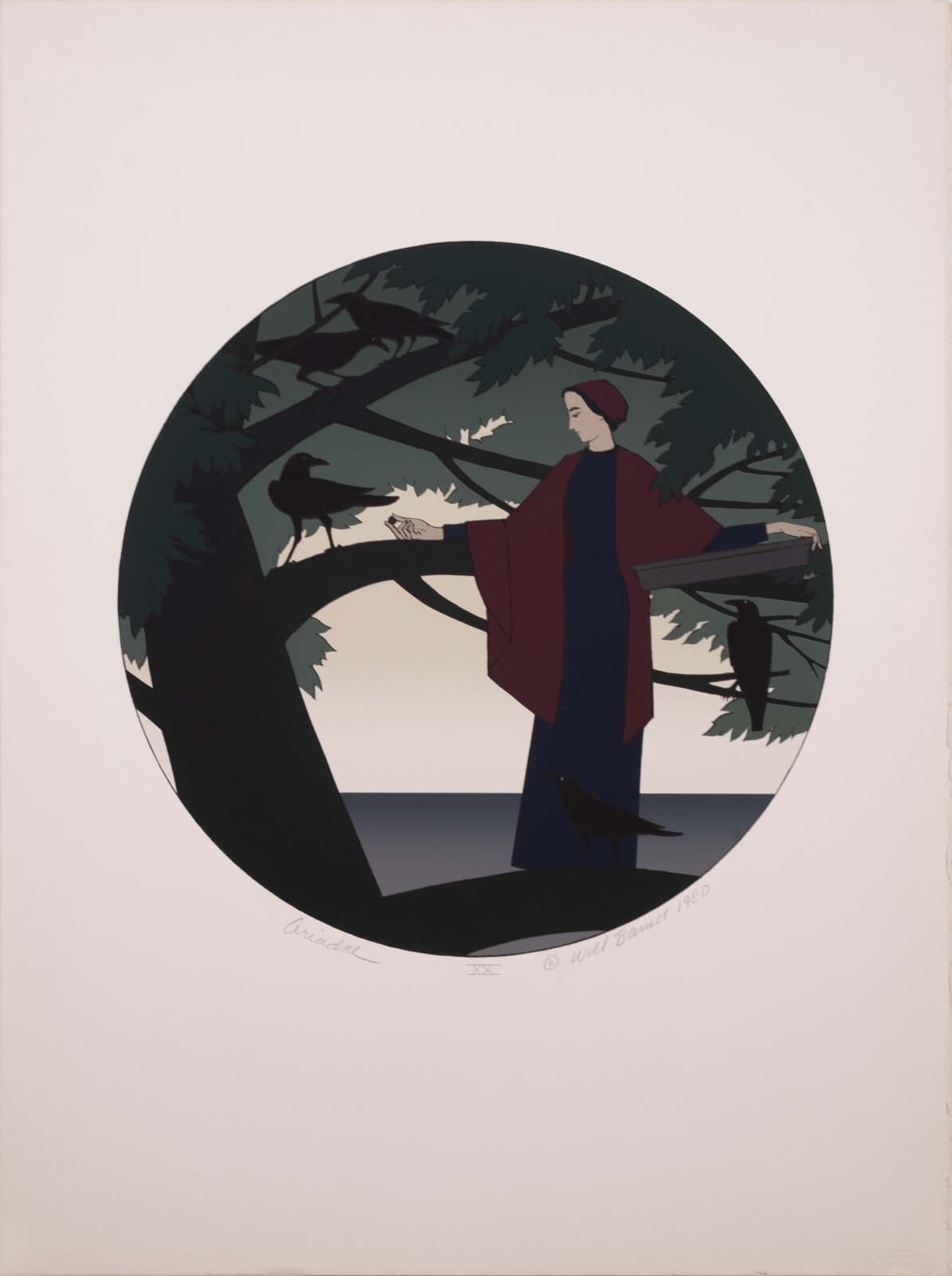 Will Barnet Ariadne Signed Modern Realist Silkscreen on Paper XX Unframed 1980